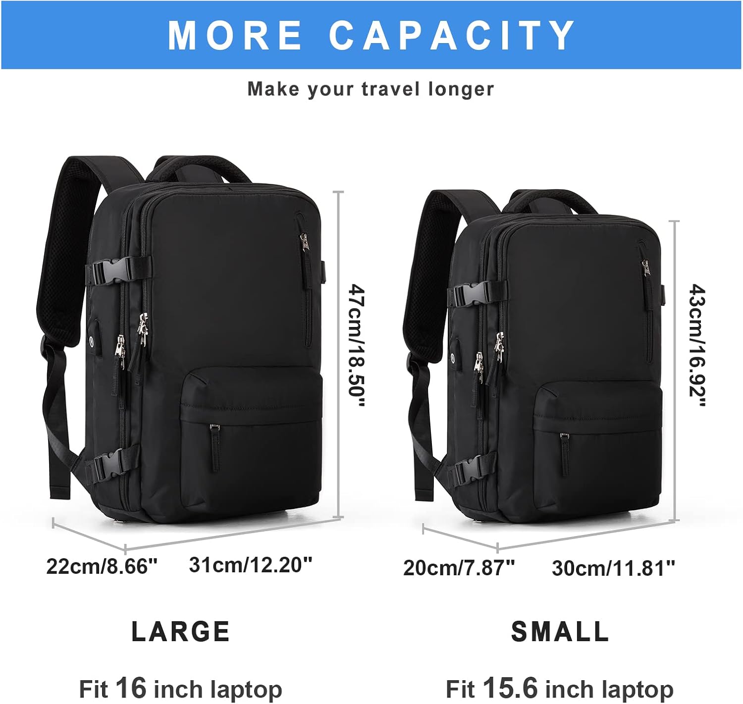 Mochila, negro (Q-Black), L, Mochila para portátil
