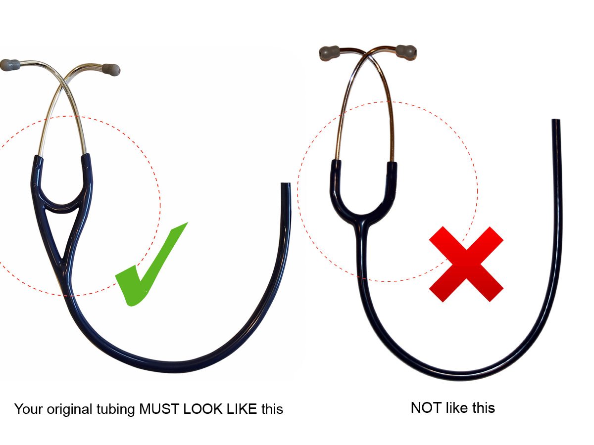 (estetoscopio binaural) Tubo de repuesto de Reliance Medical para estetoscopio Littmann Cardiology III – TUBO (AZUL MARINO)