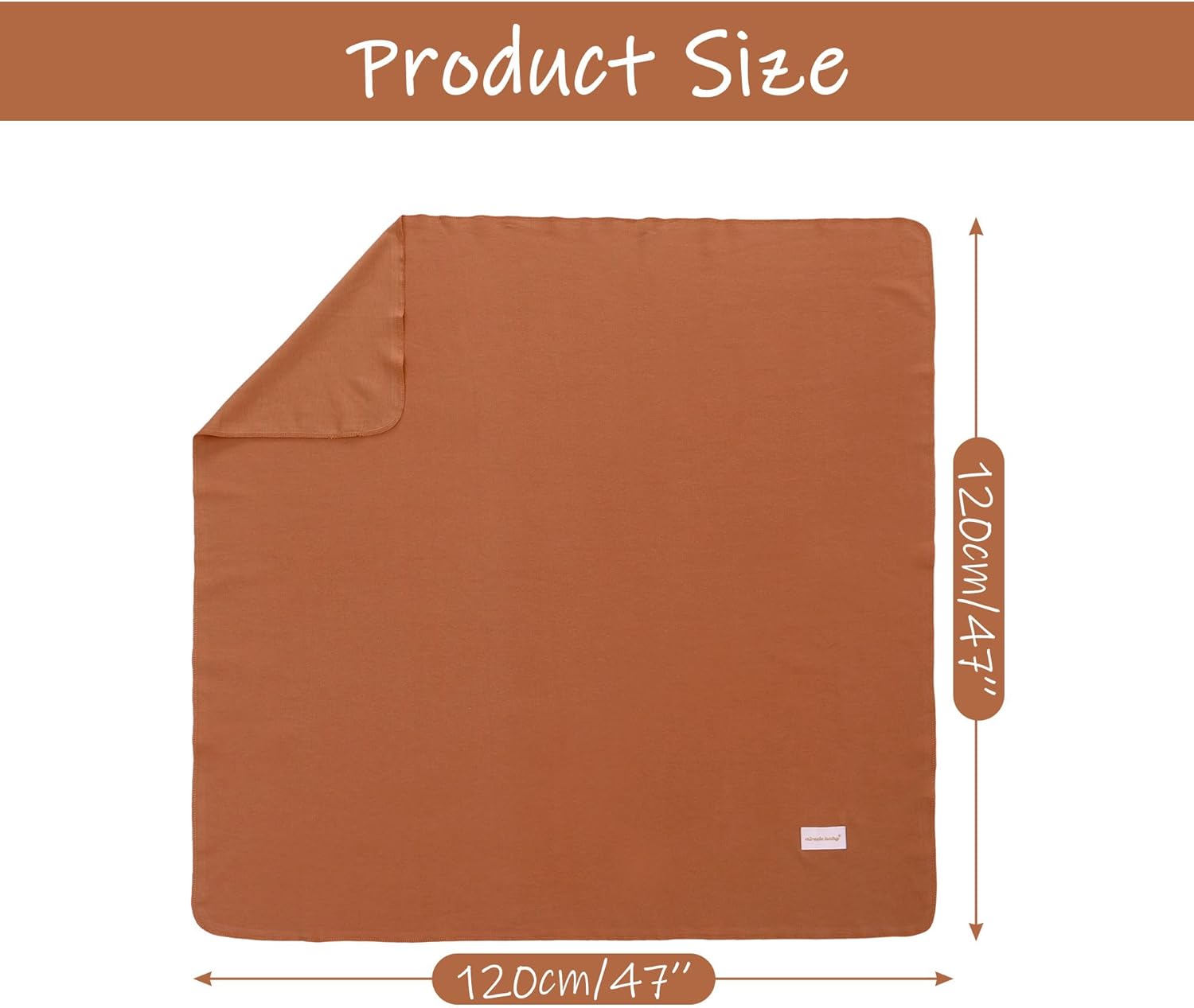 Miracle Baby Juego de manta y gorro para recién nacido, suave y elástica para bebés, niños y niñas, L 47 x 47 pulgadas (naranja)