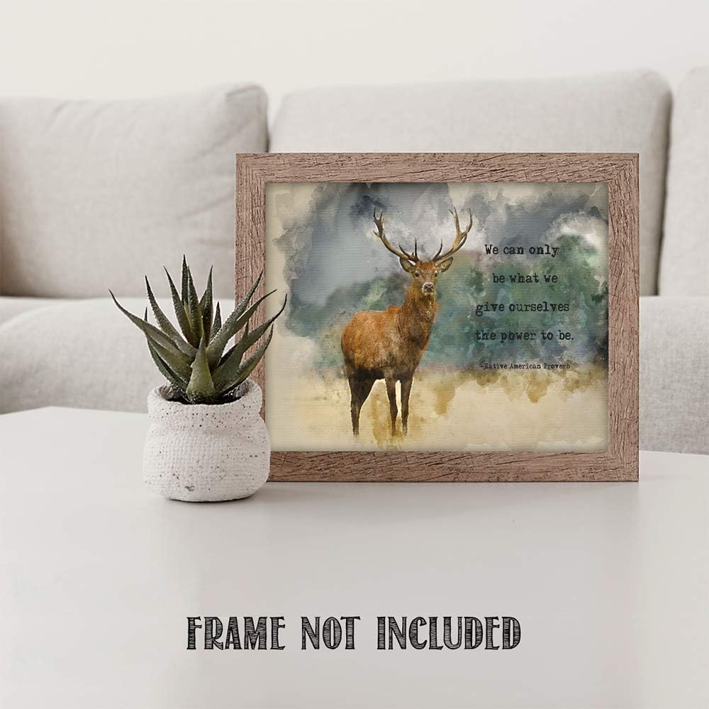 TJ Originals Solo podemos ser lo que nos damos a nosotros mismos el poder de ser. Proverbio nativo americano. Decoración de arte de pared con