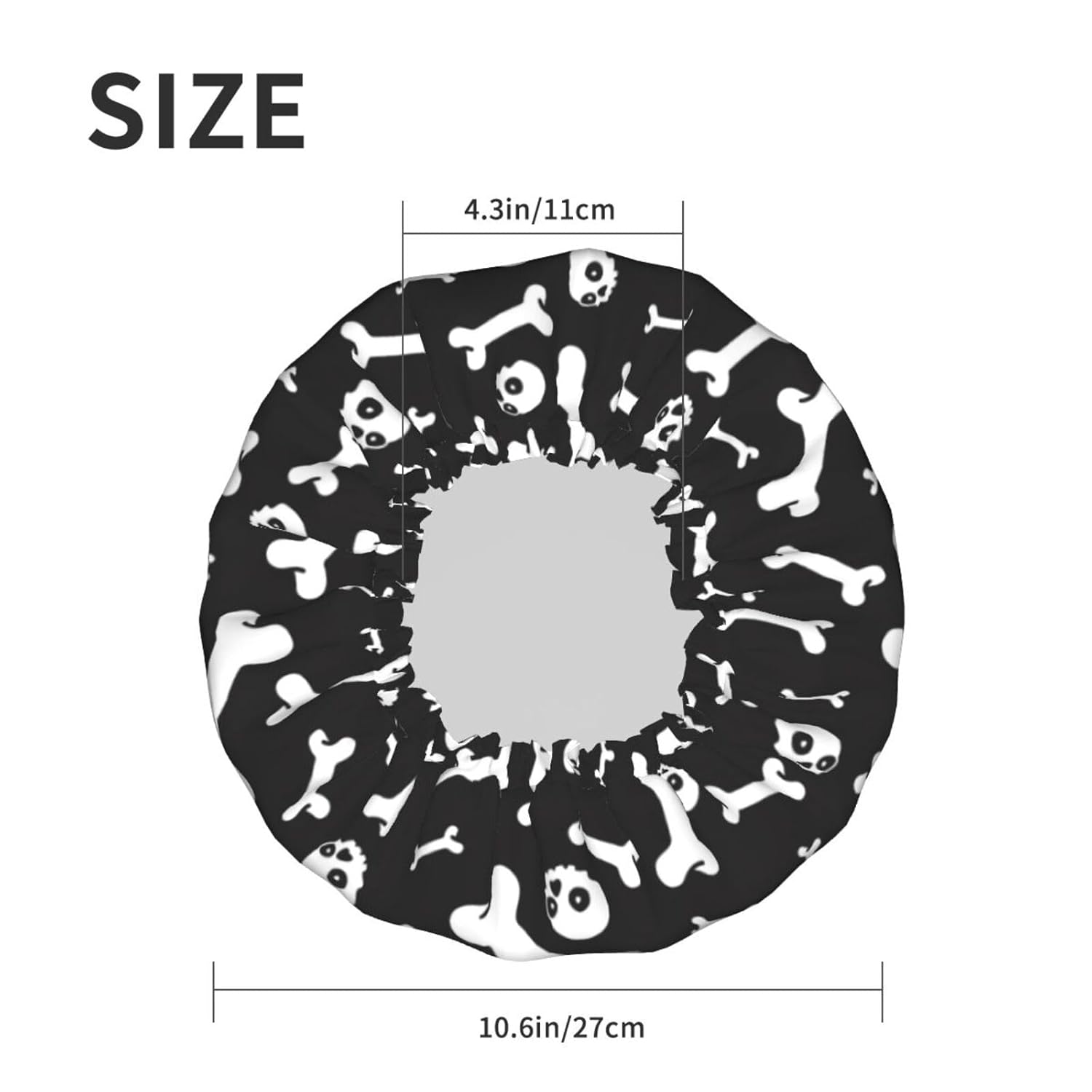 Cute Dog Double Layer Waterproof Shower Cap Suitable For All Head Sizes