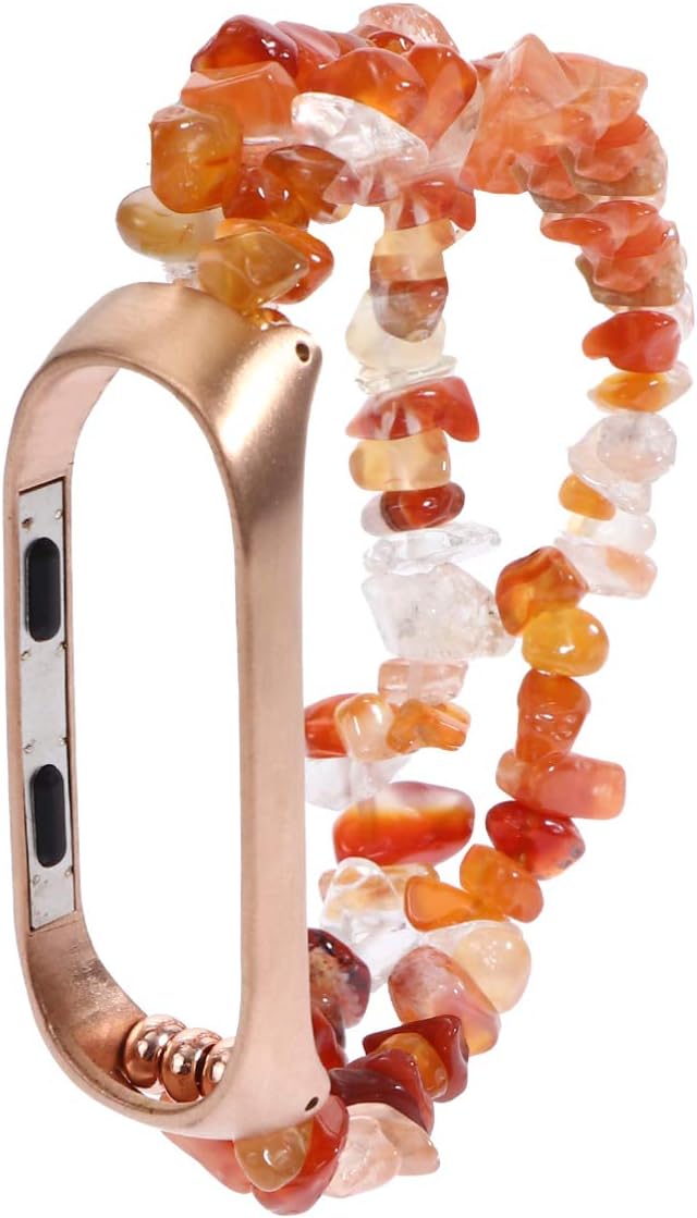 NICERIO Compatible con bandas de reloj Xiaomi Mi 34 bandas de reloj de ágata correa de reloj con caja de reemplazo de reloj pulsera para mujeres
