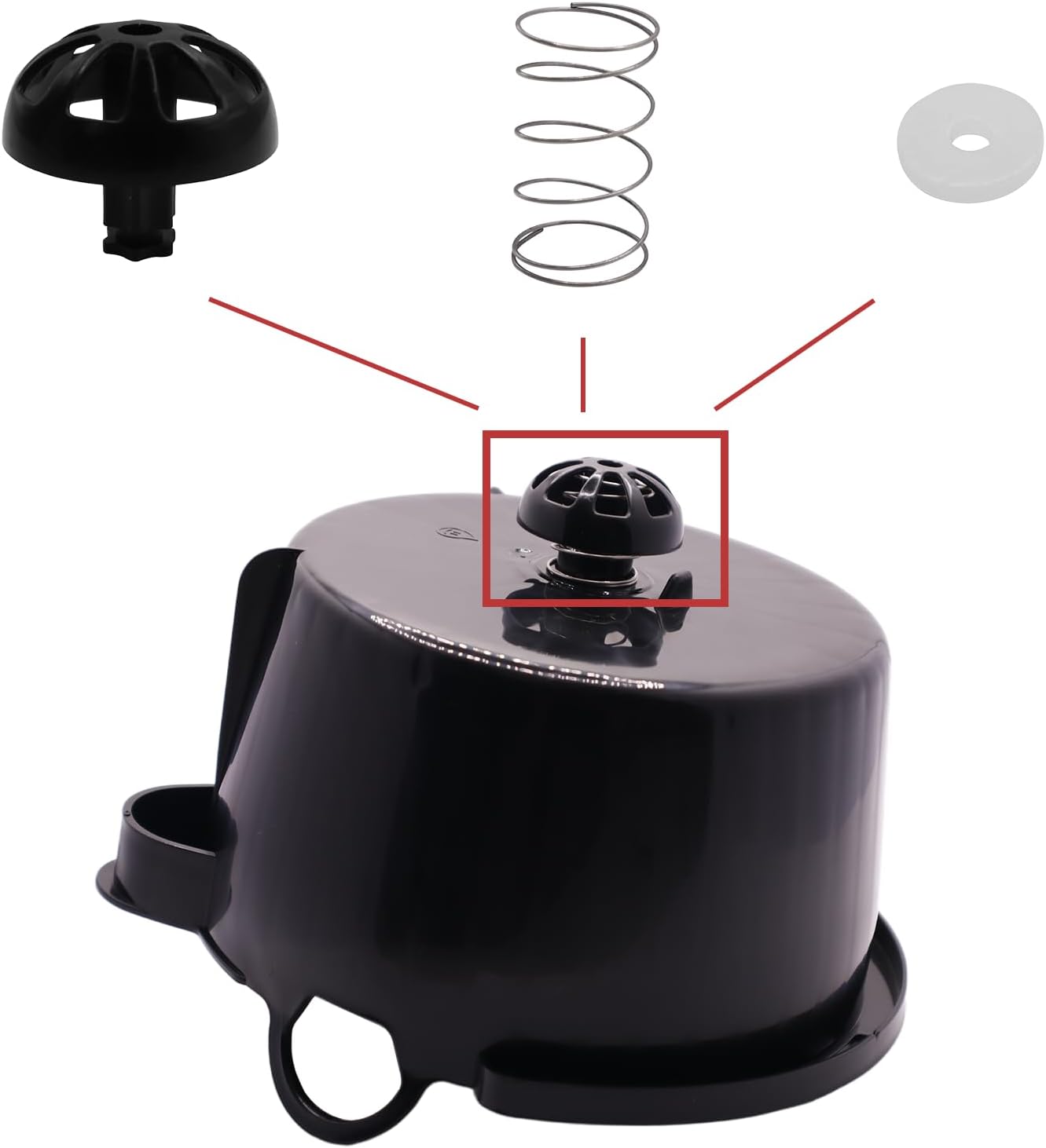 Paquete de 2 válvulas de parada de cesta de café 112435-000-000 185774-000-000 Compatible con cafeteras Hamilton Beach 990117900 990237500
