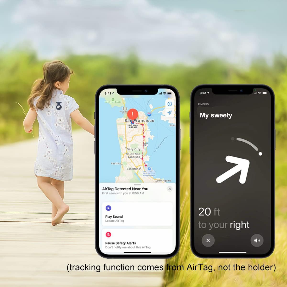 Soporte AirTag con broche (2 unidades), funda oculta para AirTag para ropa, adecuado para niños, ancianos, mejor sustituto para accesorios AirTag de