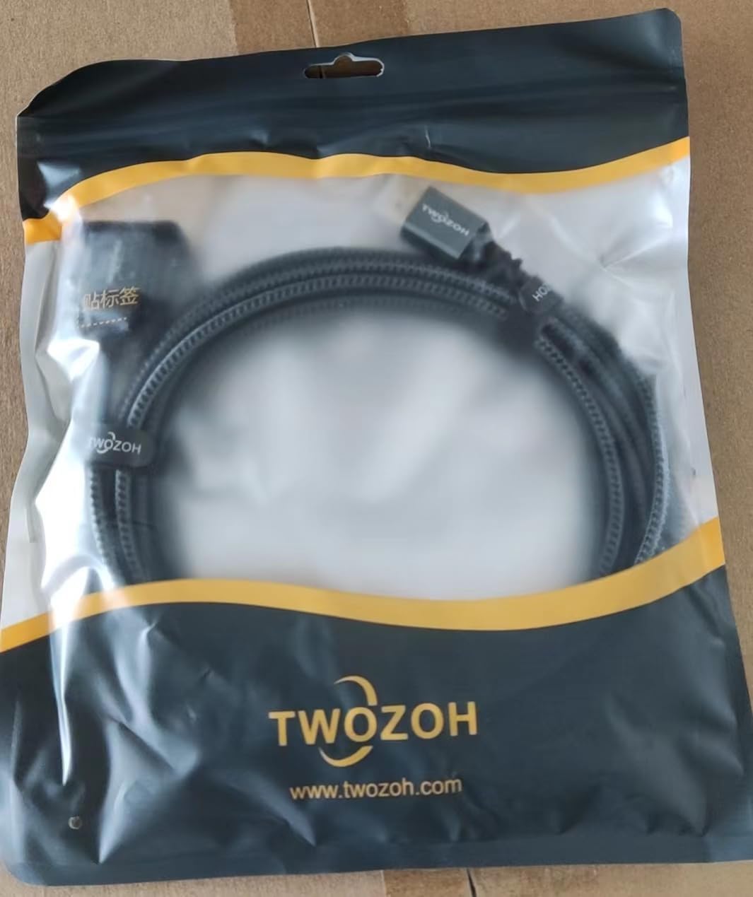 Twozoh Cable HDMI a VGA de 15 pies. Aleación de aluminio Shell Nylon Trenzado y chapado en oro Soporte 1080P60HZ