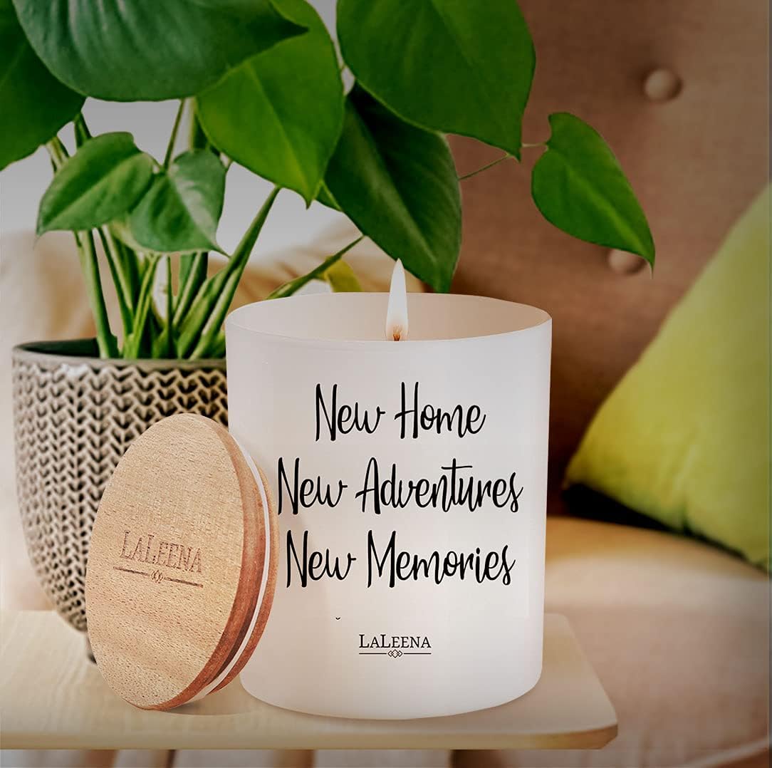 14 onzas, vainilla – Regalos de inauguración de la casa para un nuevo hogar – Vela perfumada para inauguración de la casa – Regalo de vela en tarro