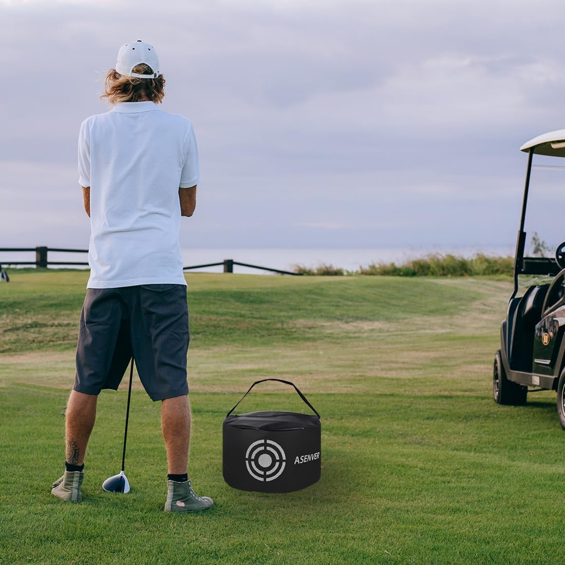 Negro Golf Impact Bag Silent Golf Swing Trainer Golf Smash Bag Portable Power Hitting Bag Golf Training Aid
