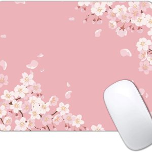 IMAYONDIA Bonita alfombrilla de mouse rosa, alfombrilla de mouse de flores florales, alfombrilla de mouse de flor de cerezo Sakura, decoración de IMAYONDIA Bonita alfombrilla de mouse rosa, alfombrilla de mouse de flores florales, alfombrilla de mouse de flor de cerezo Sakura, decoración de