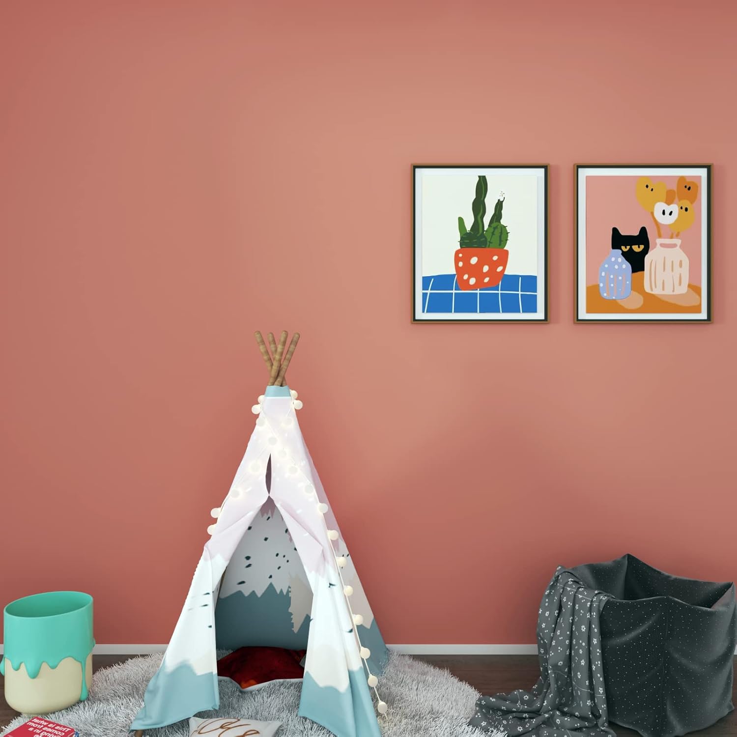 YENHOME Papel tapiz rosa coral, papel tapiz de despegar y pegar para dormitorio, cocina, papel adhesivo rosa autoadhesivo para escritorio, armario,