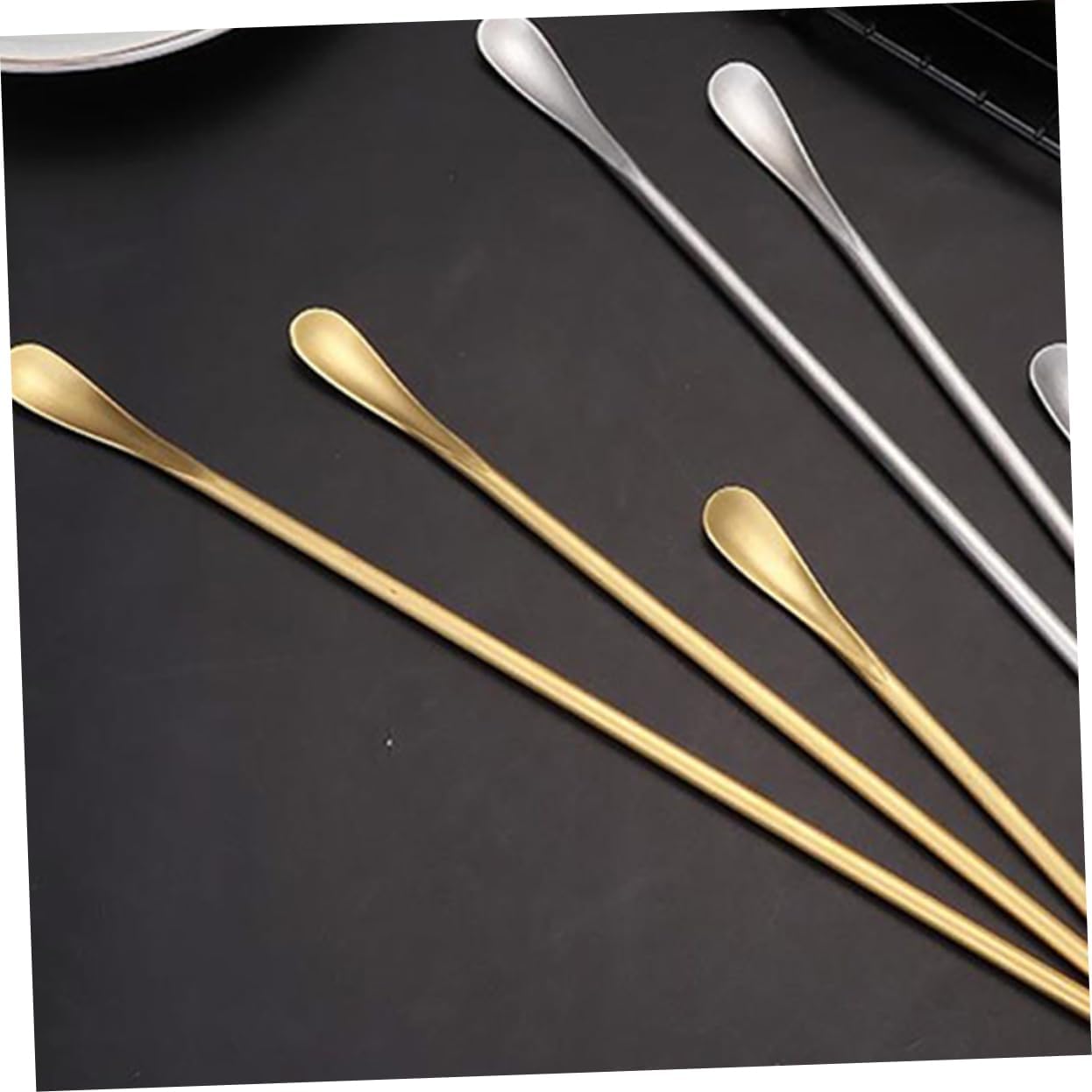 Cuchara de hielo de acero inoxidable Cucharas para mezclar café, cuchara mezcladora de miel, cuchara de acero inoxidable, cuchara para revolver