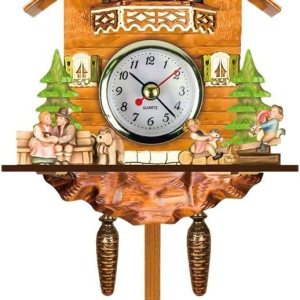 Reloj de cuco antiguo de madera cuco Birdhouse reloj de pared decoración del hogar reloj de cuco colgante de campana oscilante automática péndulo Reloj de cuco antiguo de madera cuco Birdhouse reloj de pared decoración del hogar reloj de cuco colgante de campana oscilante automática péndulo