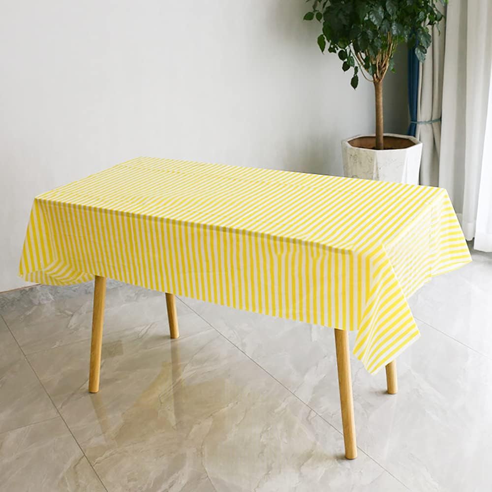 2 manteles de plástico con estampado a rayas, desechables, rectangulares y gruesos, para cocina, picnic, boda, fiesta de cumpleaños, 54 x 108