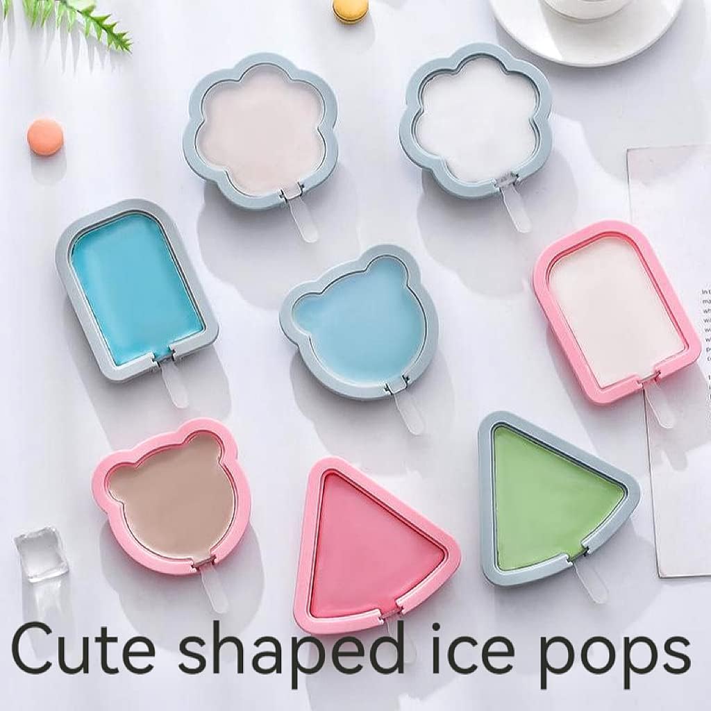 Juego de 4 moldes de paletas de silicona, 1 pieza para hacer paletas de helados, moldes de helado congelados, accesorios de cocina, fácil