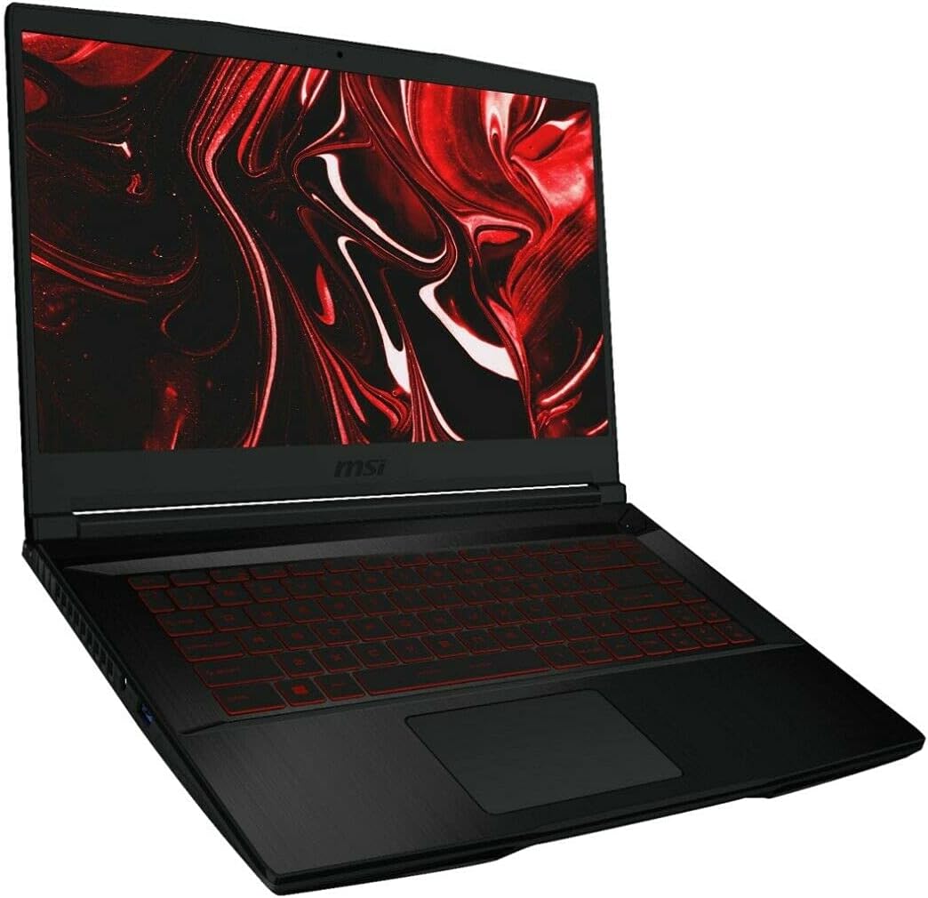 MSI Laptop delgada para juegos GF63, 15.6″ FHD 144Hz, Intel i5-11400H, RTX 3050, 16GB RAM, 512GB NVMe SSD, Windows 11, aluminio negro
