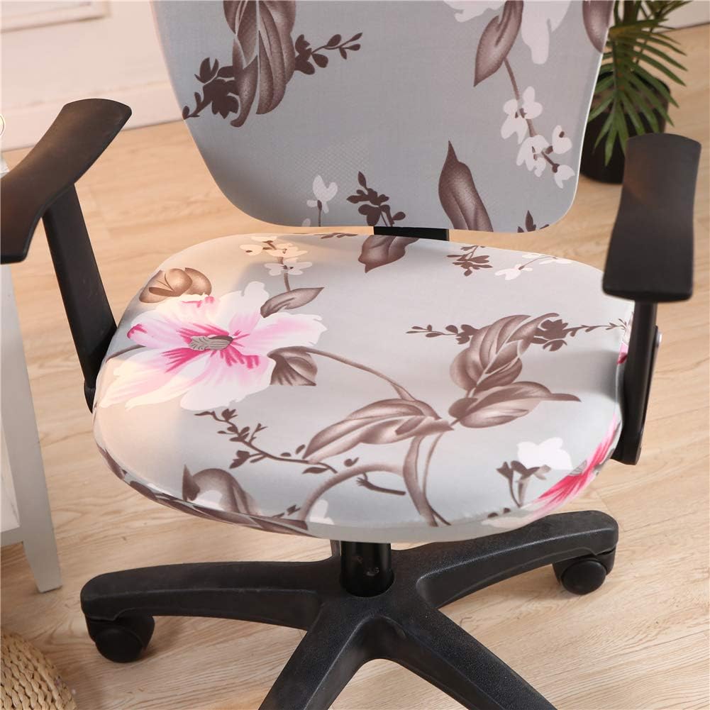 Jinzio – Funda para silla de oficina de computadora Funda protectora dividida y elástica de poliéster universal de para silla de oficina