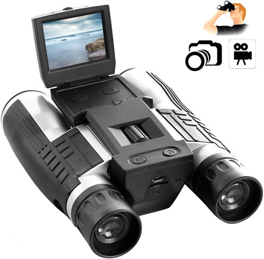 Telescopio, Telescopio Digital de Alta Definición, Telescopio Binocular Ligero Multifunción Grabación de Video al Aire Libre Tomar Fotos Binocular