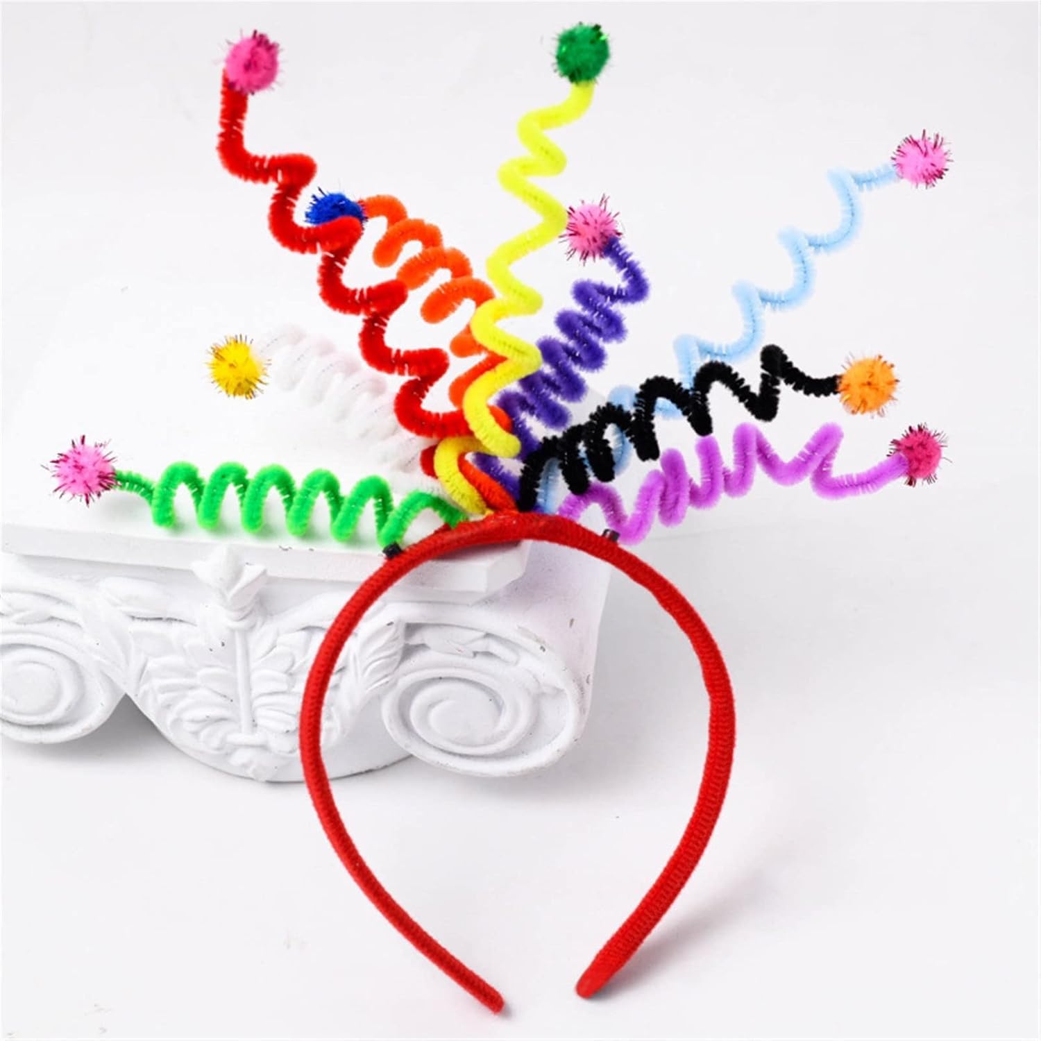 MNZYY 2 piezas divertidas coloridas mujeres niñas diadema mujeres cumpleaños niña dulce princesa banda para el pelo aro decoración fiesta vestido 2
