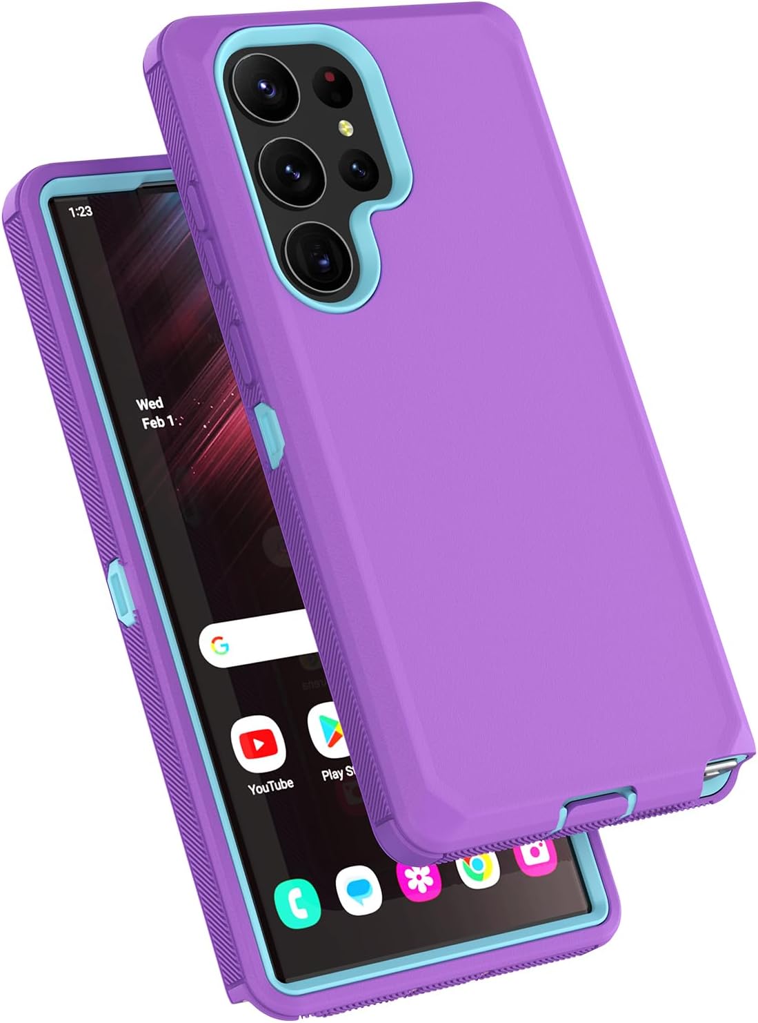 Tiflook Funda para Samsung Galaxy S23 Ultra 5G de 6.8 pulgadas, triple capa de alta resistencia, protección contra caídas a prueba de golpes, funda