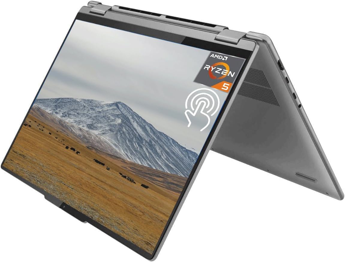 Lenovo 2023 – Laptop Yoga 7 2 en 1, pantalla táctil WUXGA de 16 pulgadas, AMD Ryzen 5 7535U, 8 GB DDR5 RAM, 1 TB SSD, AMD Radeon 660M, teclado