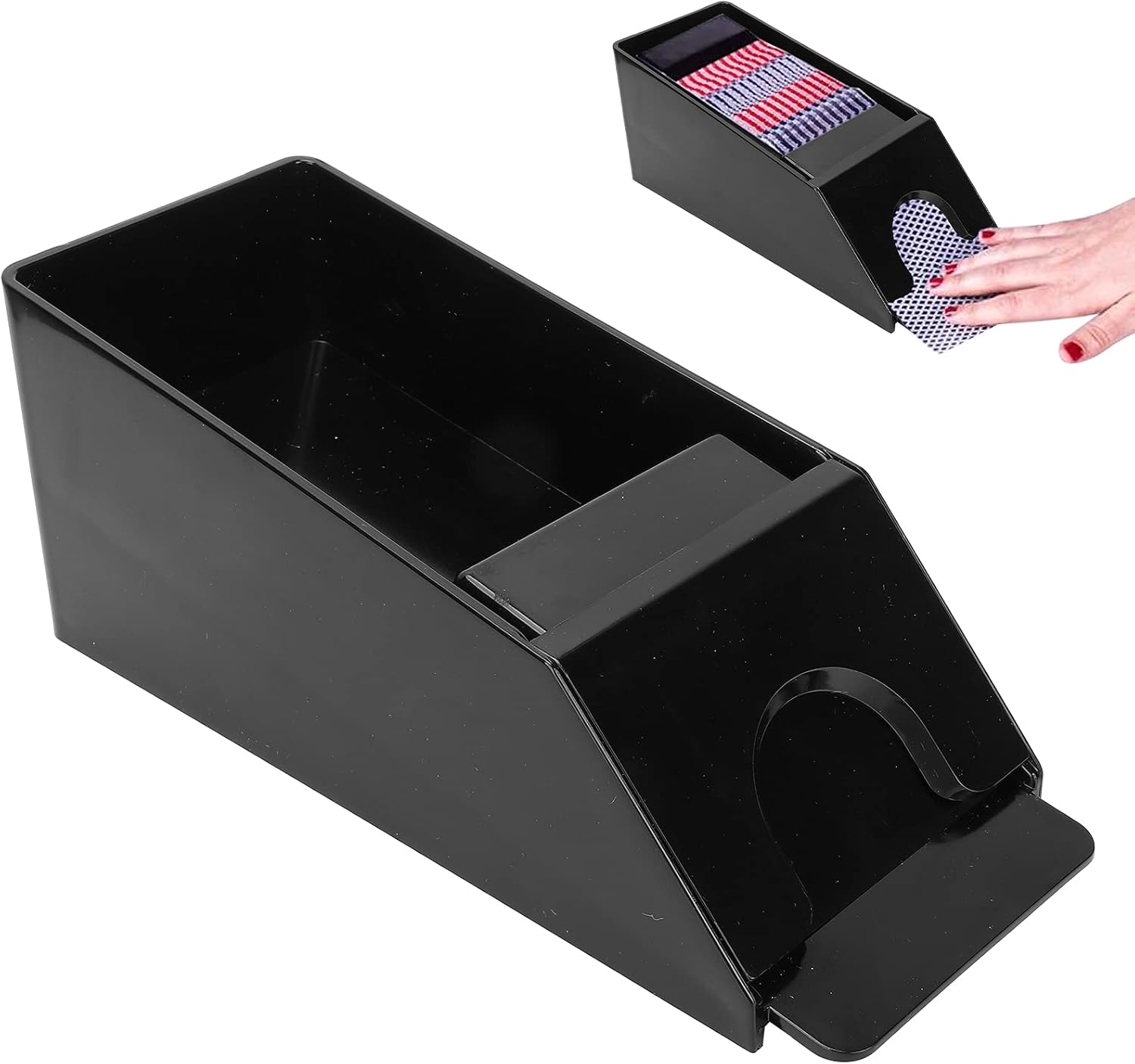Blackjack Shoe 4 Deck,Zapato de cartas para blackjack,Equipo de casino Manual Juego de cartas Shuffler Jugando a las cartas Poker Juego de mesa