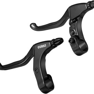Corki Cycles – Par de palancas de freno de bicicleta -1.0 in de diámetro, aleación de aluminio, mango de freno de bicicleta para bicicleta de Corki Cycles – Par de palancas de freno de bicicleta -1.0 in de diámetro, aleación de aluminio, mango de freno de bicicleta para bicicleta de