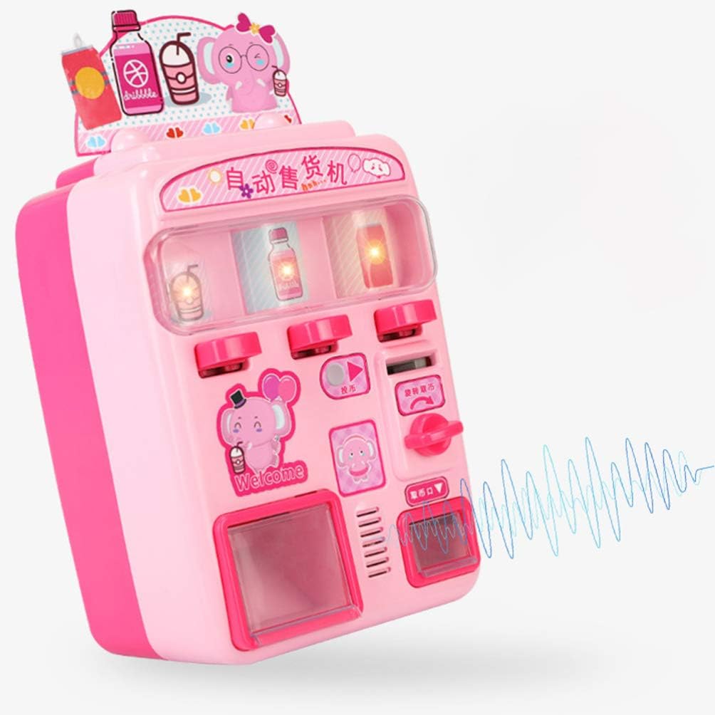 NUOBESTY Juguetes Juguetes Mini Máquina expendedora de bebidas Juguete Máquina expendedora automática de bebidas Juguete Efecto de sonido ligero