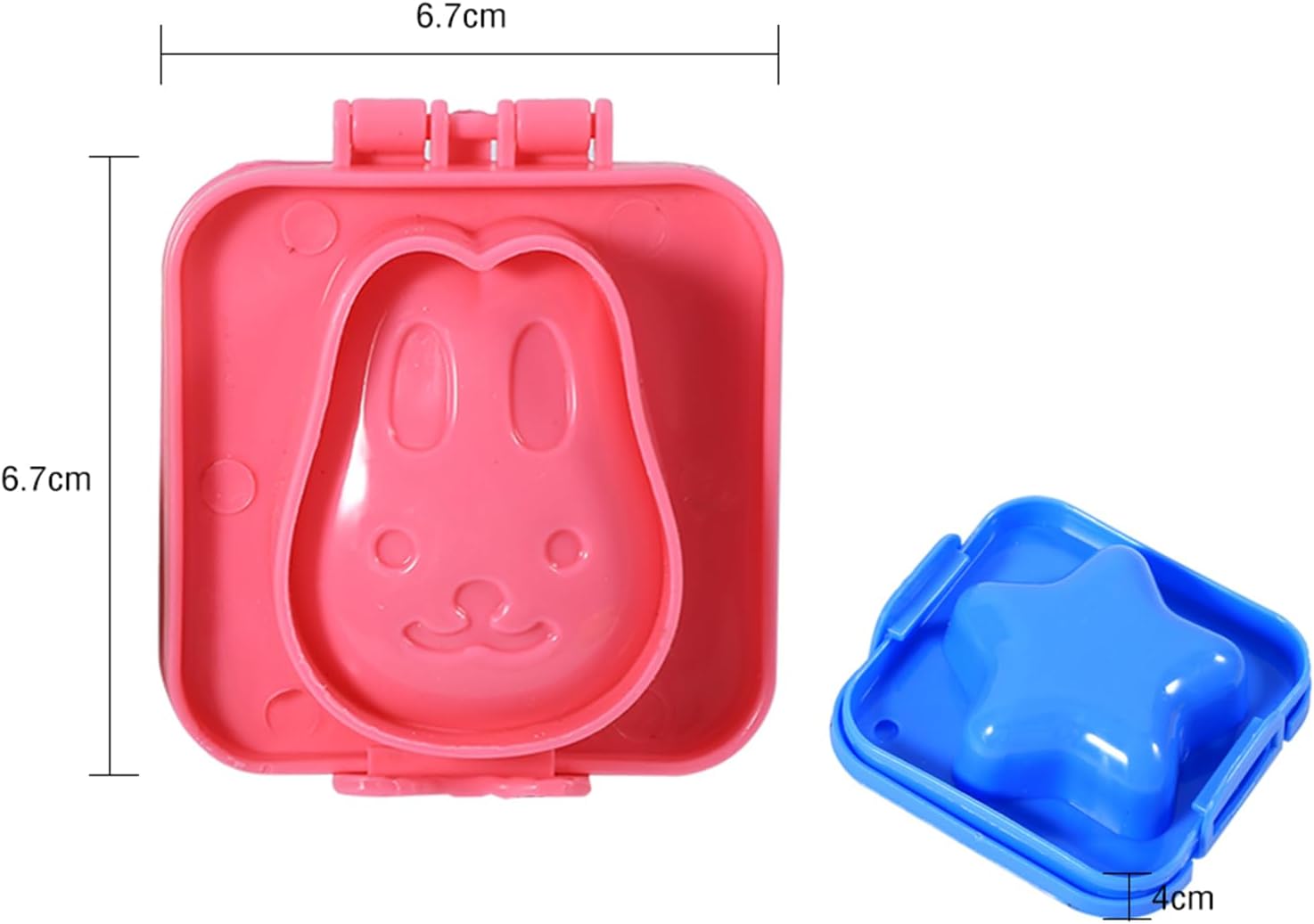 Juego de 6 bolas de arroz para bebé, diseño de huevos de dibujos animados, molde lindo, molde de cocina, herramientas de bricolaje, accesorios de