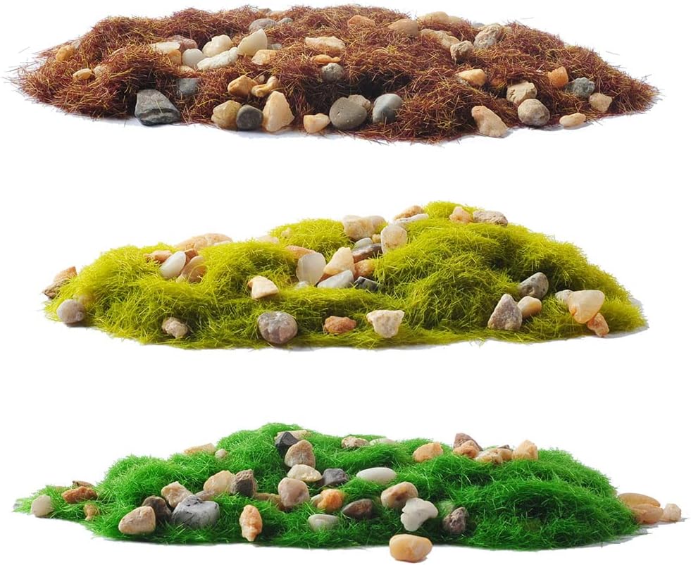 NWFashion Kit de material de base de paisaje estático de 3 colores, kit de material de base para ferrocarril modelo de hadas jardín diorama paisaje