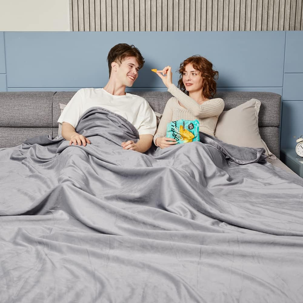 Krifey Manta de tamaño King extragrande de 120 x 120 pulgadas, cómodas mantas gruesas sin costuras para cama, sofá, campamento, picnic, manta cálida