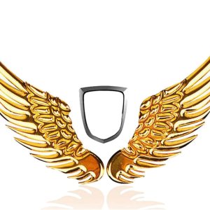 QODOLSI 2 calcomanías de insignias de alas de ángel 3D para automóvil, 4.9 pulgadas, advertencia de seguridad, anticolisión, reflectantes, QODOLSI 2 calcomanías de insignias de alas de ángel 3D para automóvil, 4.9 pulgadas, advertencia de seguridad, anticolisión, reflectantes,