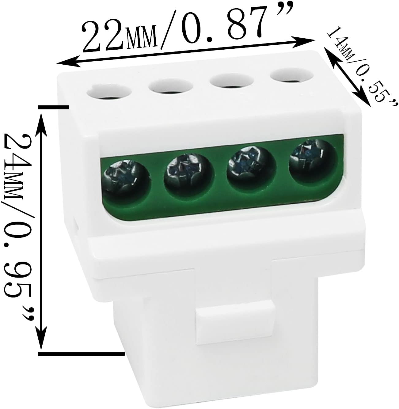 6PCS RJ11 Tornillo Jack CAT3 Teléfono Keystone Jack Teléfono Cuatro Núcleos Módulo, Blanco