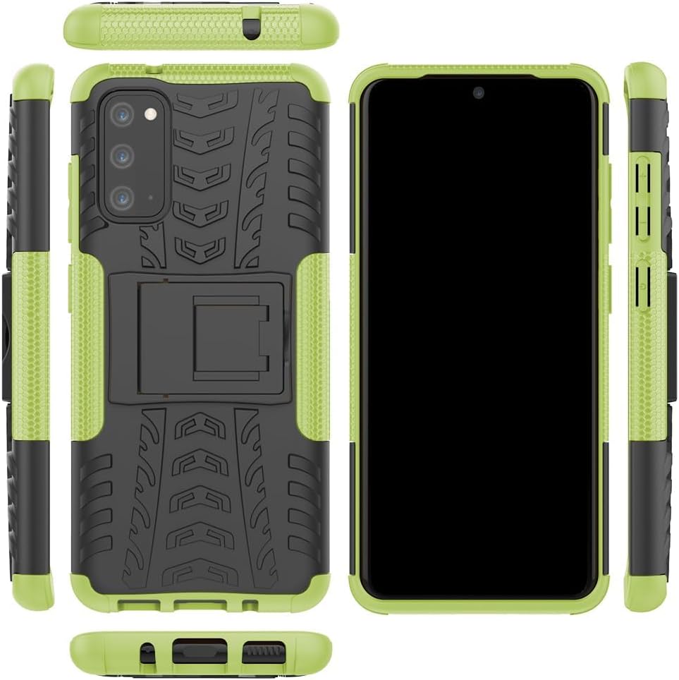 Asuwish Funda de teléfono para Samsung Galaxy S20 5G de 6.2 pulgadas con protector de pantalla de vidrio templado y soporte delgado, híbrida,