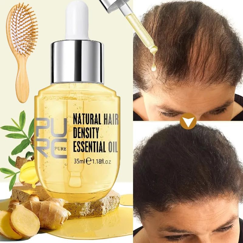 Sofmild Aceite esencial para el crecimiento del cabello, juego de cepillos para el cabello con suero para el crecimiento del cabello para cabello