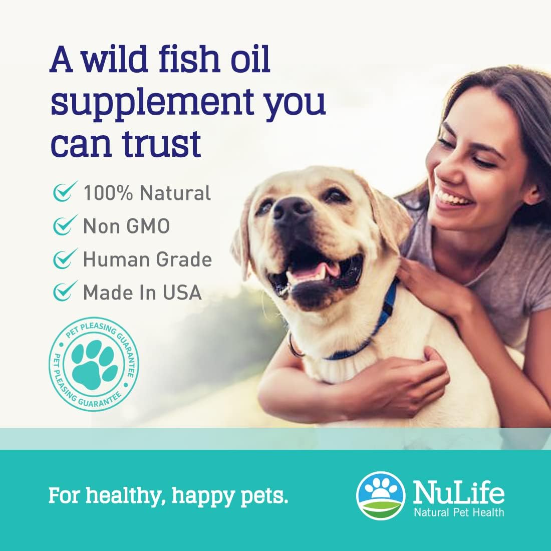 Omega 3100% puro de aceite de pescado para perros y gatos suplemento de aceite de salmón salvaje de Alaska para mascotas, para piel sana y pelo