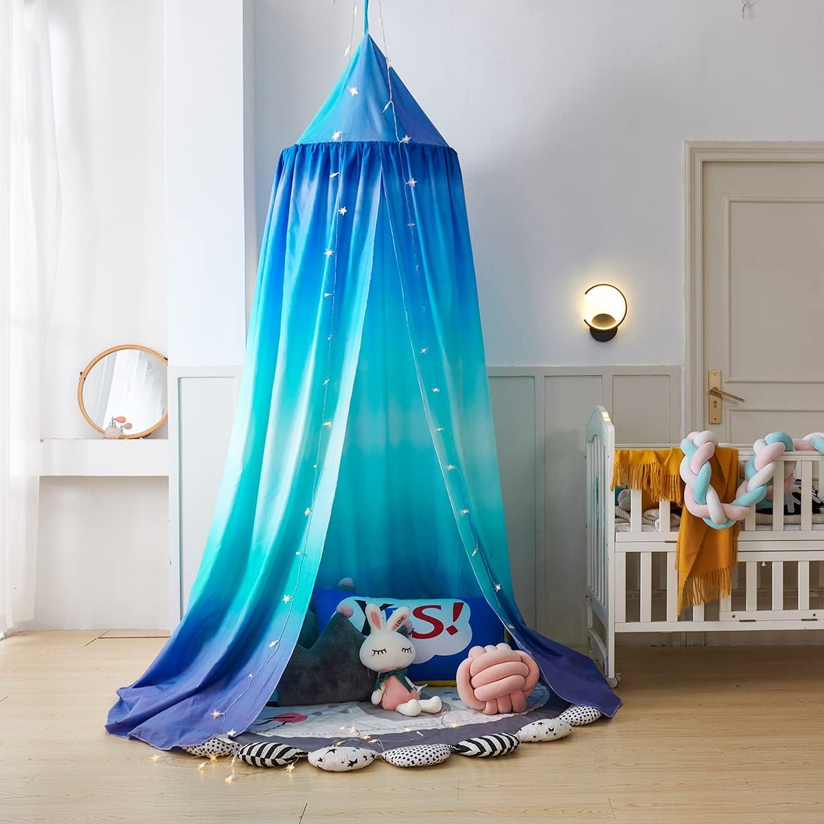 Mengersi Toldo de cama para niños y niñas, toldo de Corlofrul para cama, ropa de cama, habitación de niños, tienda de campaña de juego de castillo,