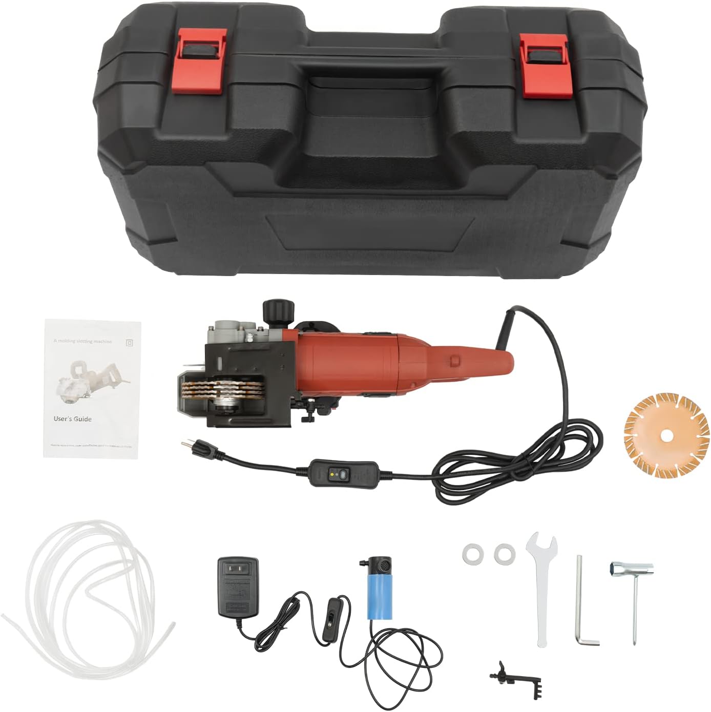 Cortadora de pared de 4800 W, cortadora eléctrica de ranura de pared de 110 V, cazador de ranurado portátil con 5 piezas de sierra de 5.2 pulgadas y