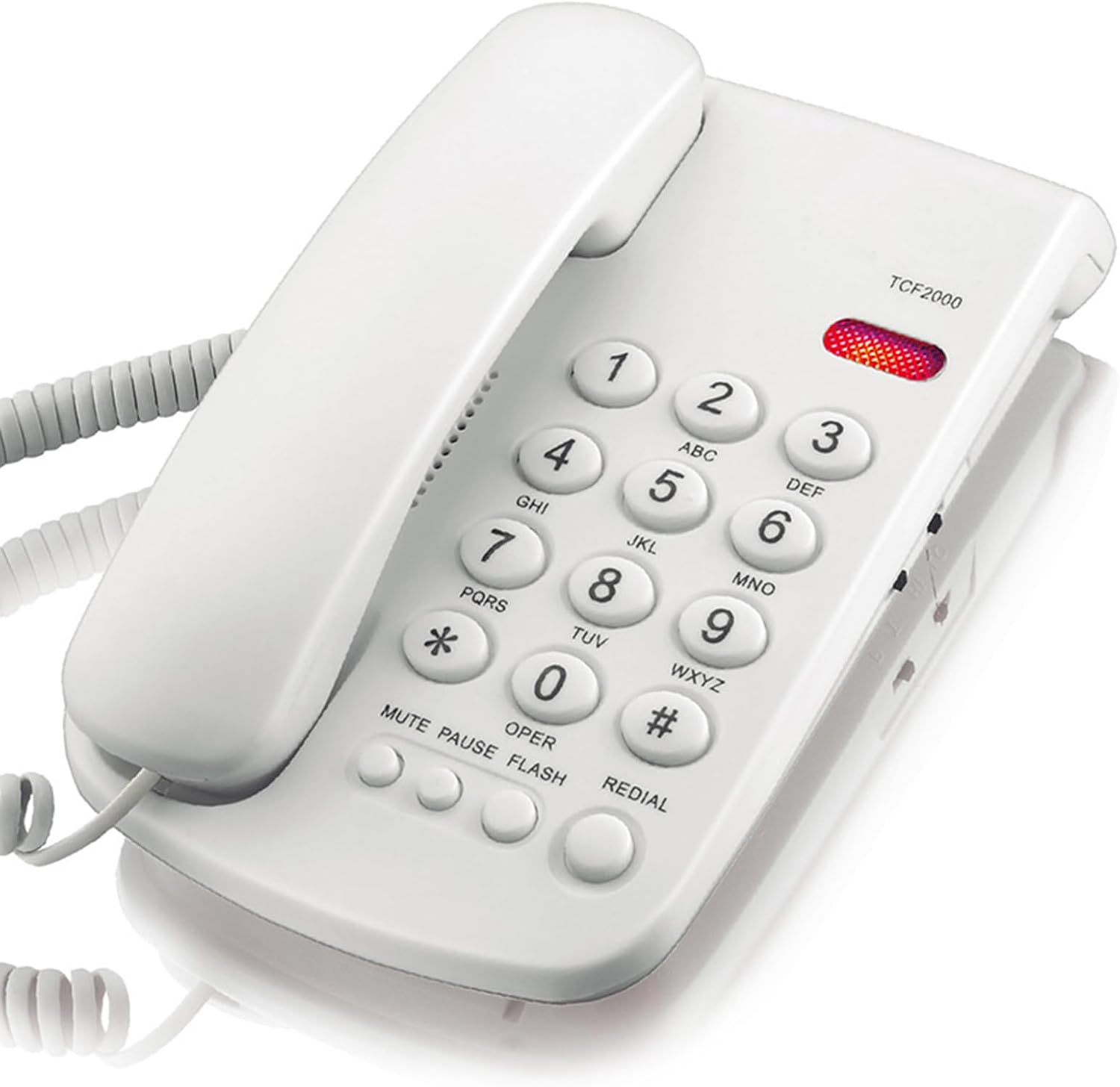 TCF-2000 Teléfono de escritorio Teléfono fijo Teléfono de reducción de ruido de sonido claro Teléfonos para oficina en casa Hotel Teléfono de