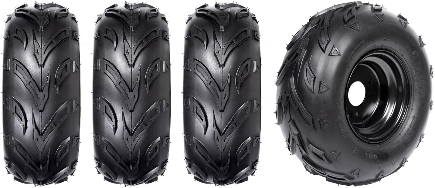 4 neumáticos y llantas ATV Go Kart sin cámara de 16 x 8 a 7 pulgadas, neumáticos delanteros o traseros con llantas para Go Kart Buggy ATV