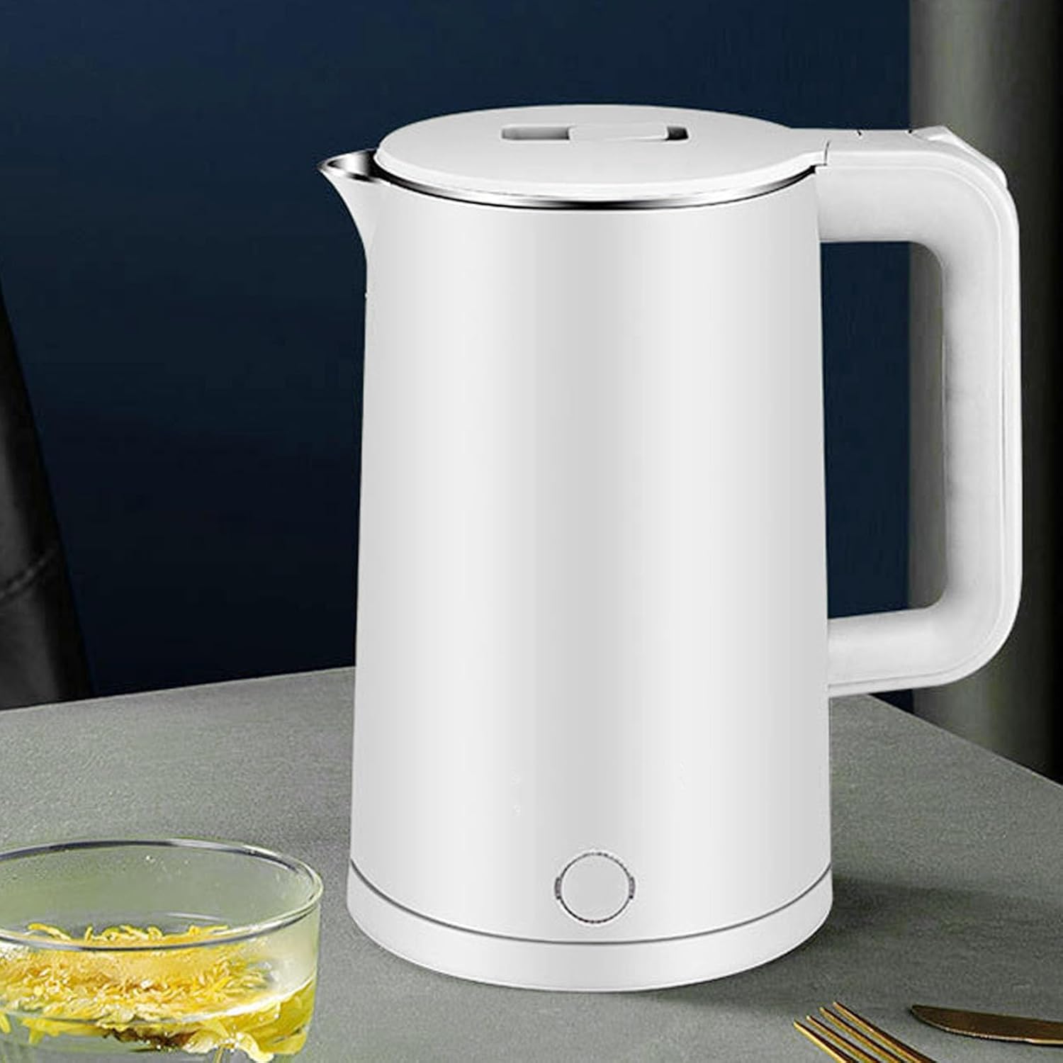 Tetera de calentamiento rápido, 4 de protección de seguridad, 2.3L, hervidor eléctrico de acero inoxidable, doble capa, antiesclado, apagado