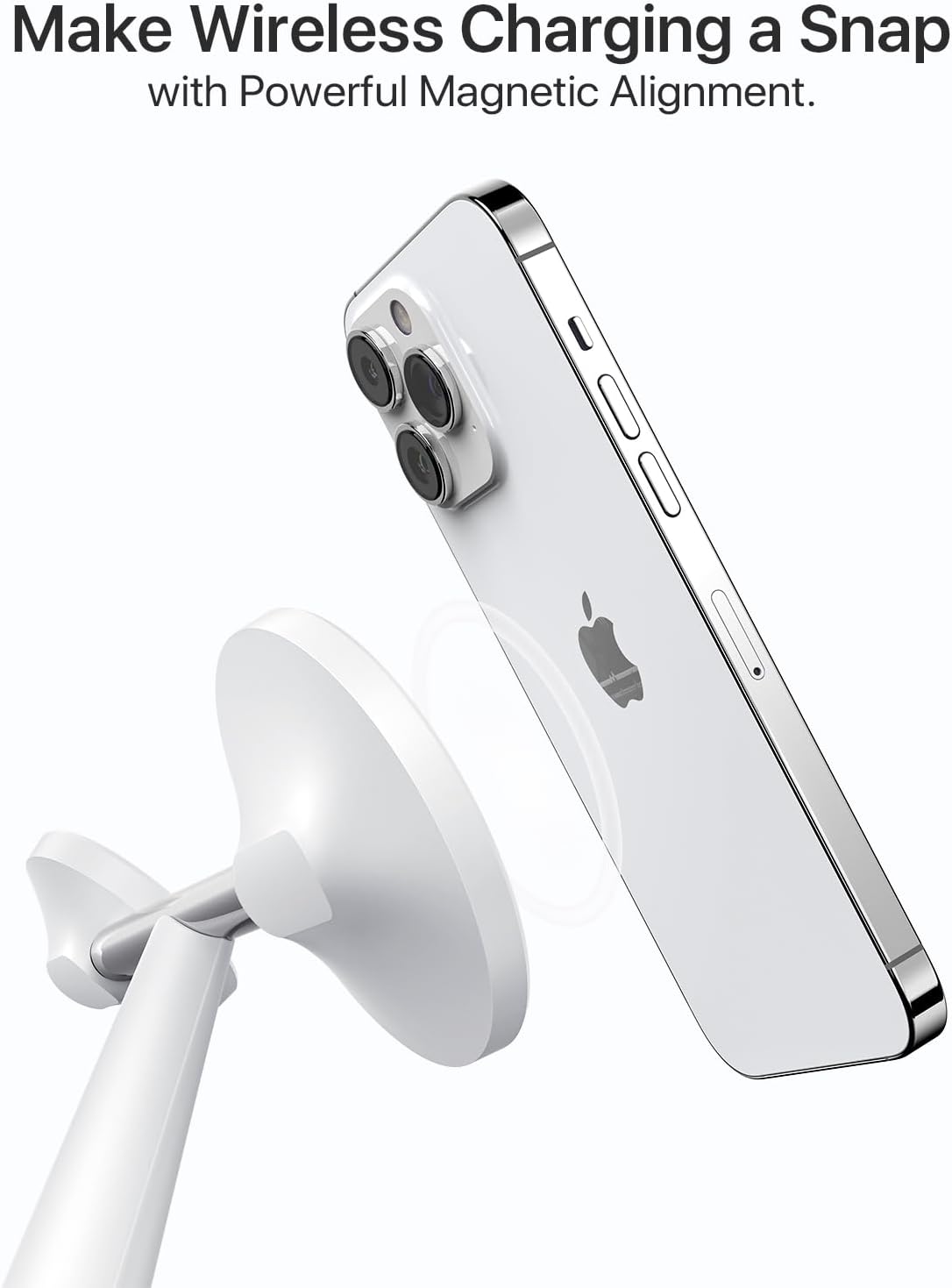 QTlier Cargador 3 en 1 para MagSafe, estación de carga inalámbrica para Apple, compatible con cargador MagSafe para iPhone 15, 14, 13, 12, AirPods