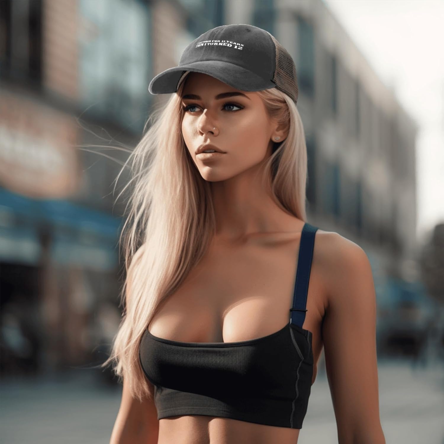 Sombrero de papá con texto en inglés “I was sober for 11 Years Then I Turned 12”, sombrero de camionero para mujer, divertido sombrero de malla para
