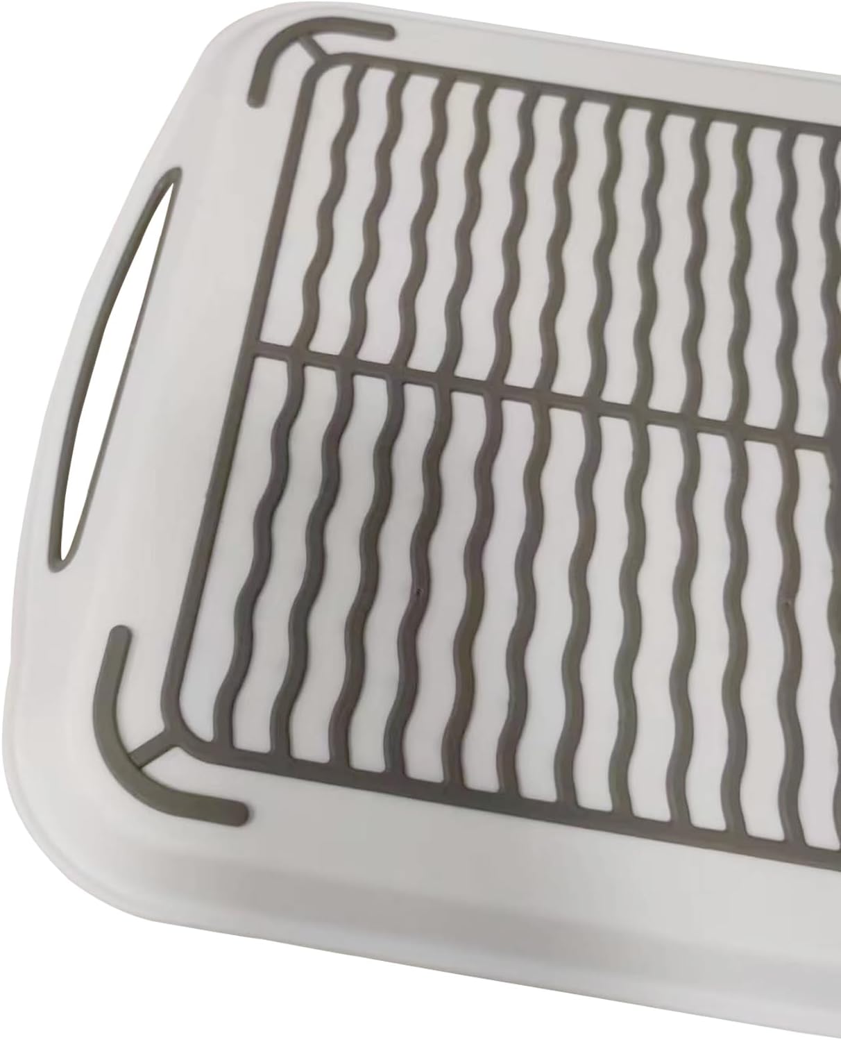 Paquete de 2 bandejas rectangulares antideslizantes para servir alimentos, perfectas para comidas, aperitivos y bebidas, bandeja antideslizante