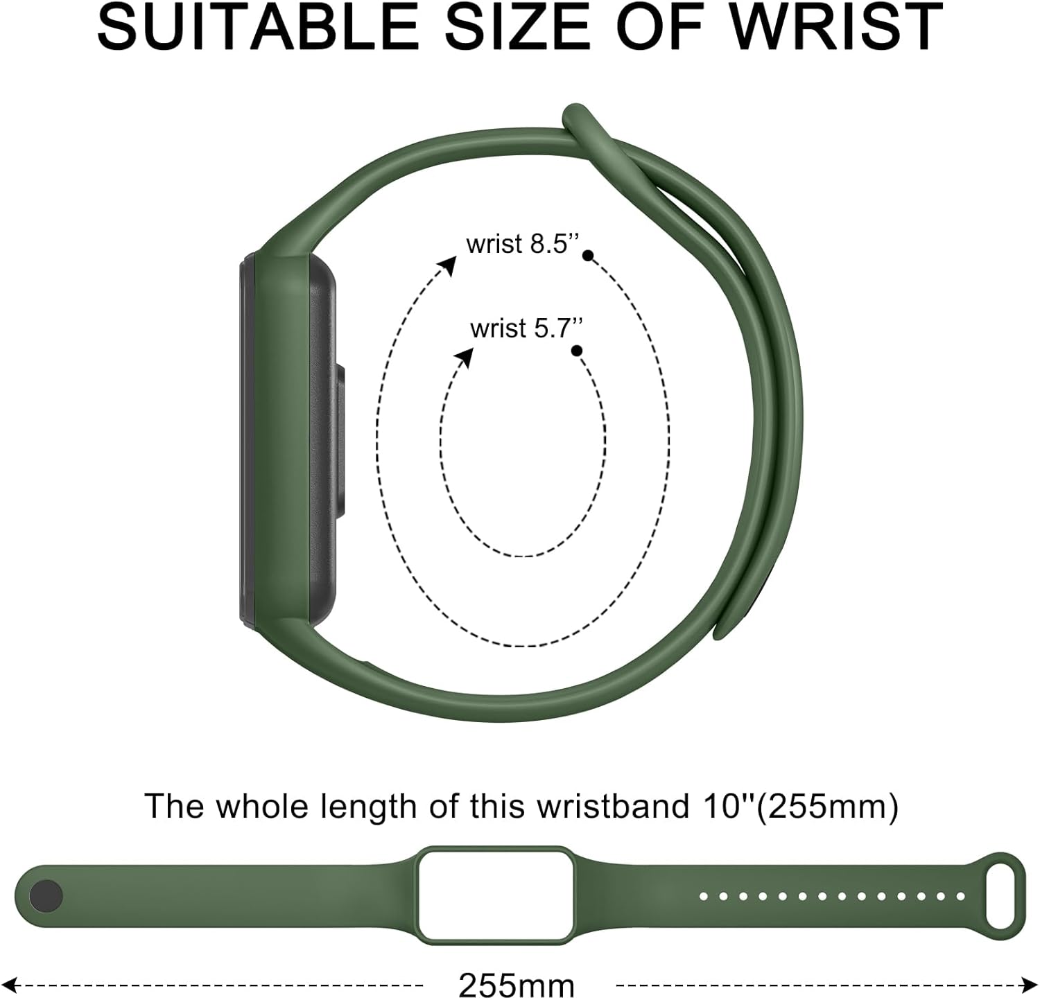 Amzpas Bandas de TPU para Amazfit Band 7 Fitness & Health Tracker, paquete de 3 pulseras suaves y transpirables, correa deportiva de repuesto
