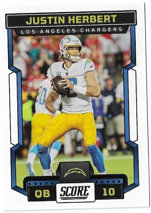 2023 Panini Score Football Los Angeles Chargers Team Set 13 Cards WDrafted Rookies Includes Justin Herbert