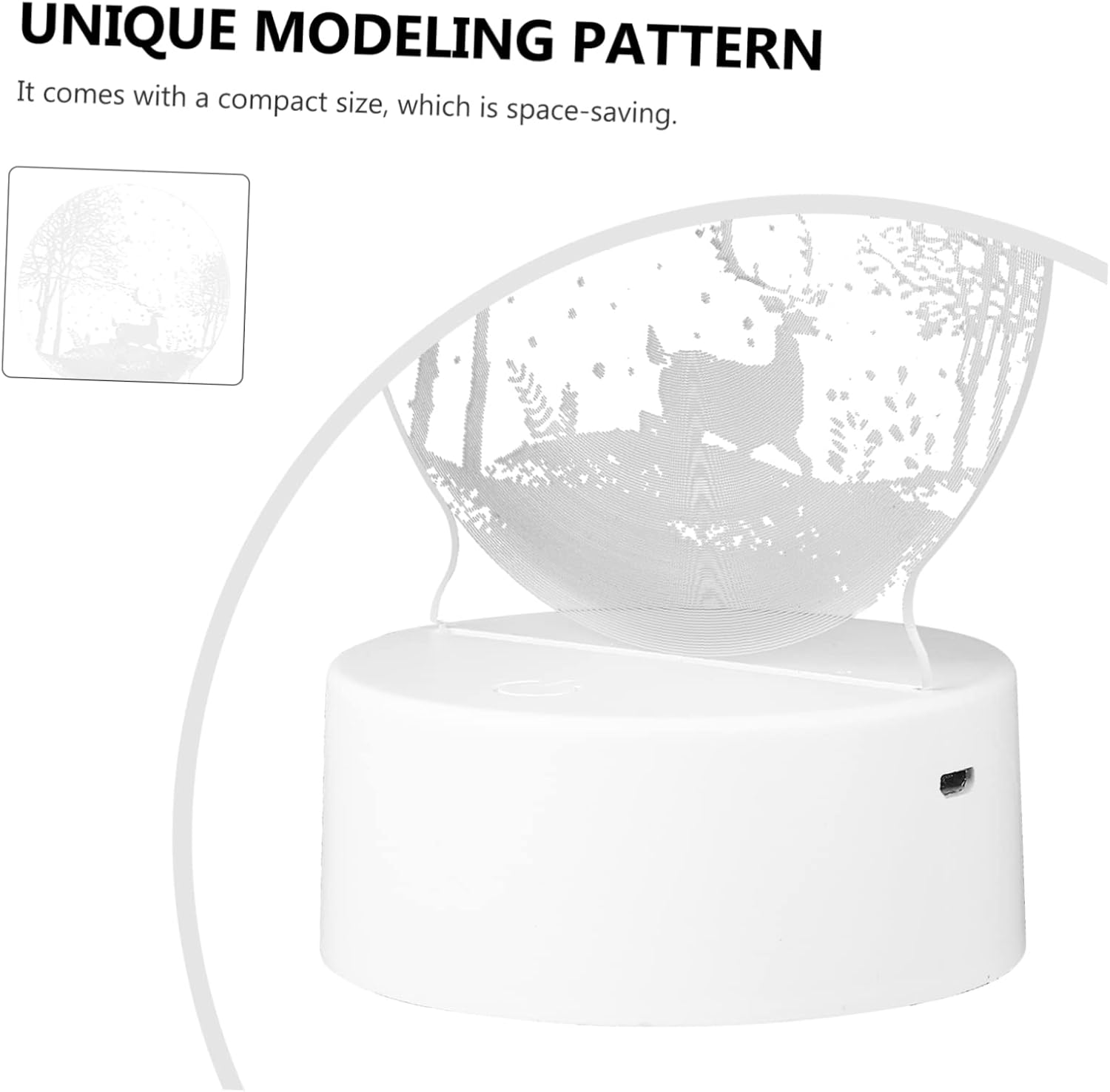 Angoily 1pc Christmas Night Light Chic Night Light Christmas Table Lamp Led Illusion Lamp Bedside Light Lamp Christmas 3D Lamp Decor Led Night Light