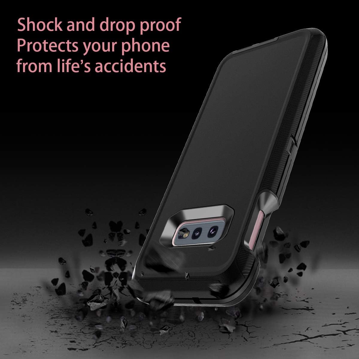 I-HONVA Funda para Galaxy S10E a prueba de golpes, a prueba de polvo y caídas, 3 capas, protección de cuerpo completo sin protector de pantalla,