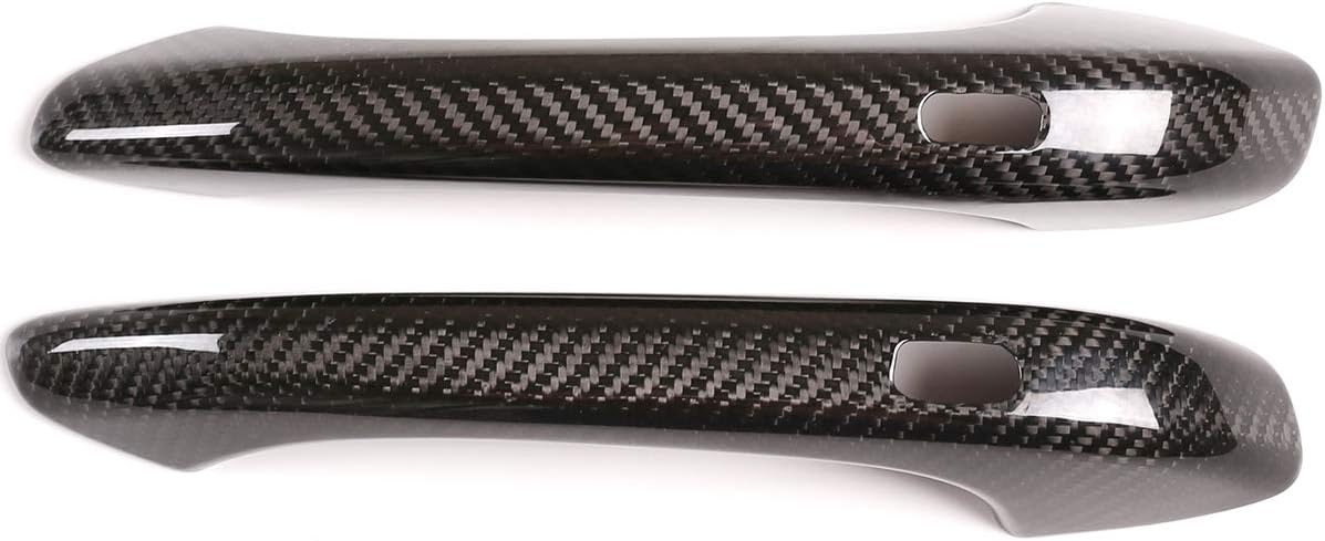 100% fibra de carbono real manija de puerta de coche cubierta ajuste 2 piezas para Porsche 718 911 2016-2020 Auto Exterior Accesorios (con agujeros)