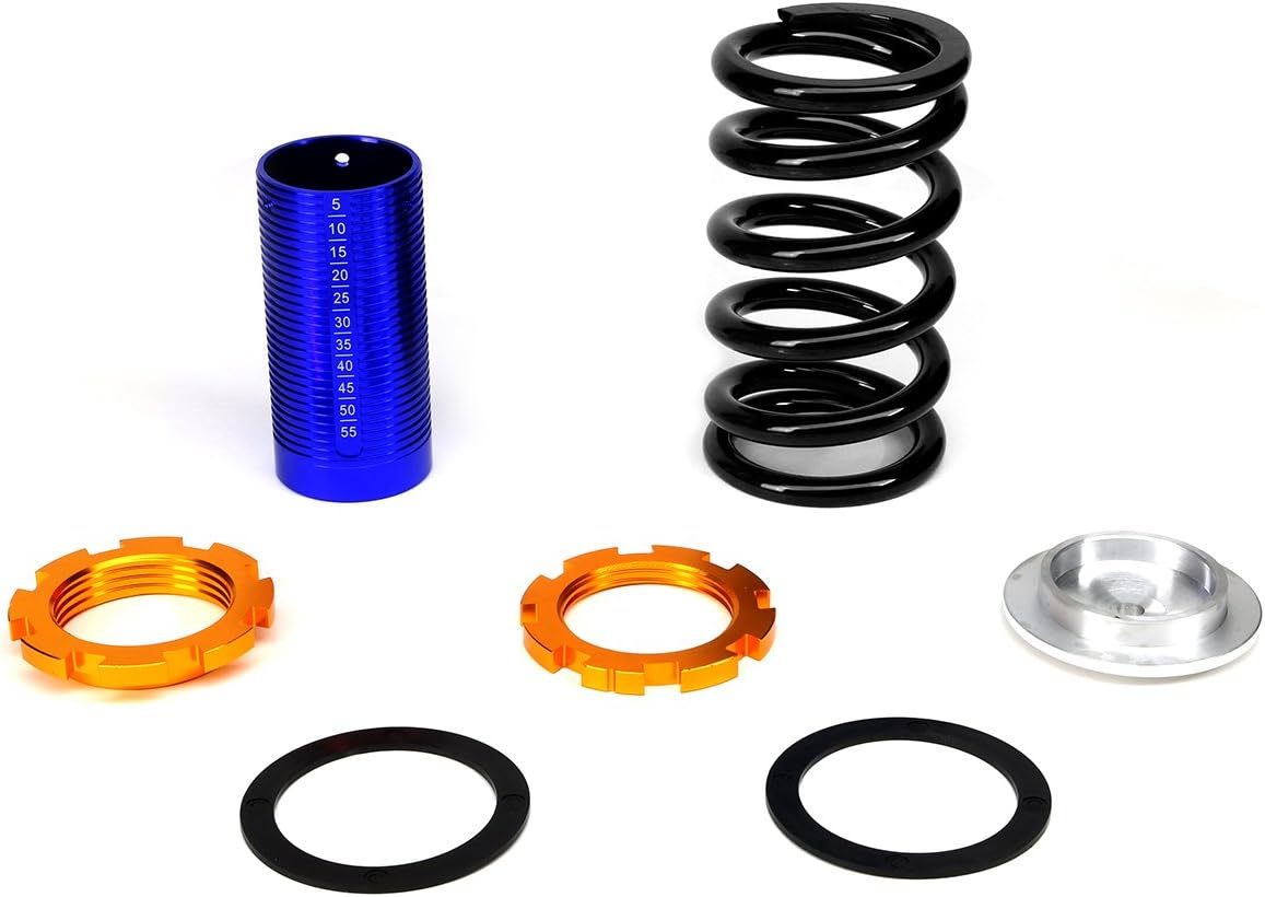 DNA Motoring COIL-HC88-T22-BK – Kit de manguito de suspensión coilover para Honda Civic Del Sol CRX Acura Integra 88-01, color negro