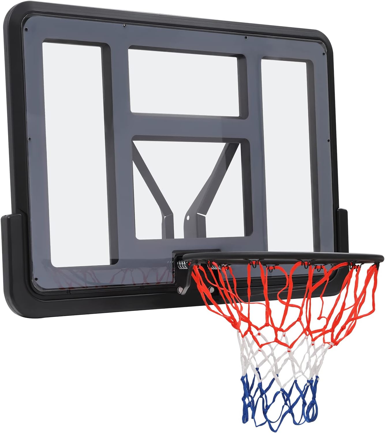 Equipo de baloncesto, borde de baloncesto de 18 pulgadas con red, combo de tablero de baloncesto y llanta, aro de baloncesto universal para