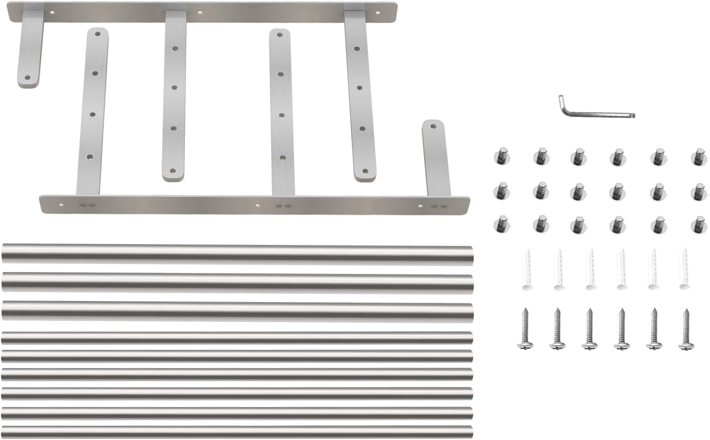 Toallero para baño montado en la pared, toallero de 3 niveles estilo hotel con toalleros, toalleros de níquel cepillado para baño lavabo, 16 pulgadas